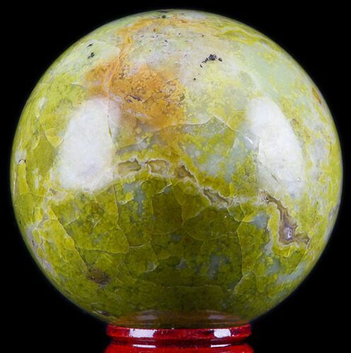 Polished Green Opal Sphere - Madagascar #78757